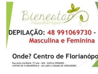 DEPILAO MASCULINA E FEMININA CENTRO DE FLORIANOPOLIS Centro Florianopolis massagem e drenagem linftica no [***] 