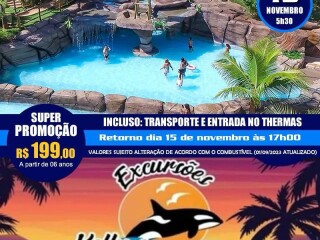 Excurso para thermas water park 15 de novembro em Bauru SP Eventos 