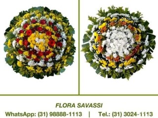 Coroa de flores Velório Cemitério Jardim da Saudade Raposos Centro-Sul - Serviços especializados 