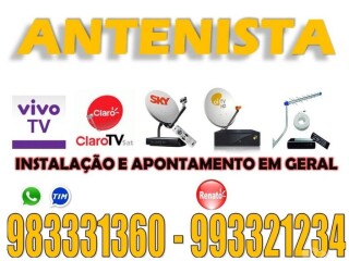 Antenista Cruzeiro Novo Sky - Parabólica 5G - Claro Tv Ger Cruzeiro Novo - Profissionais liberais 